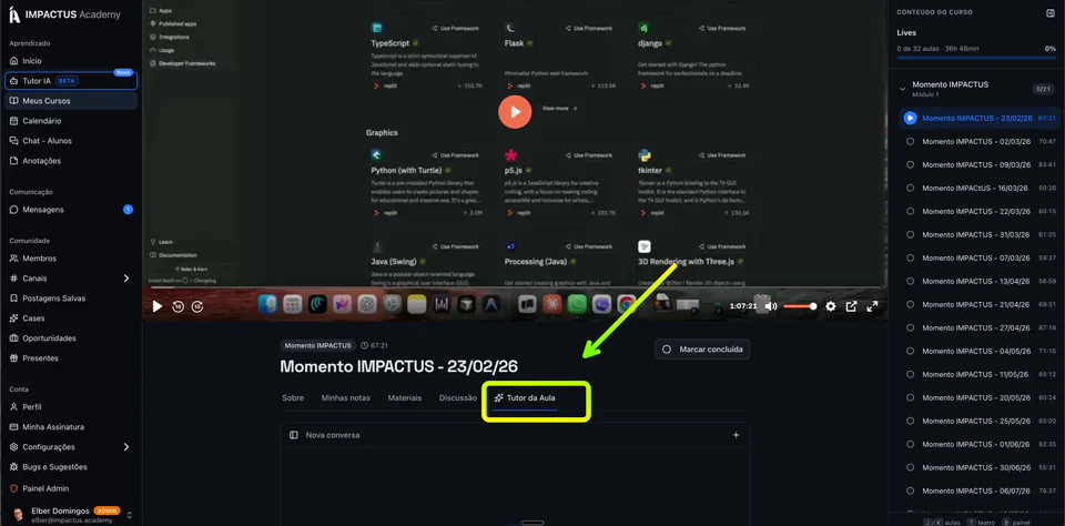 Tutor AI da aula