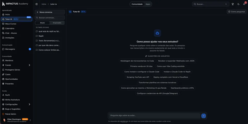 Tutor AI da comunidade